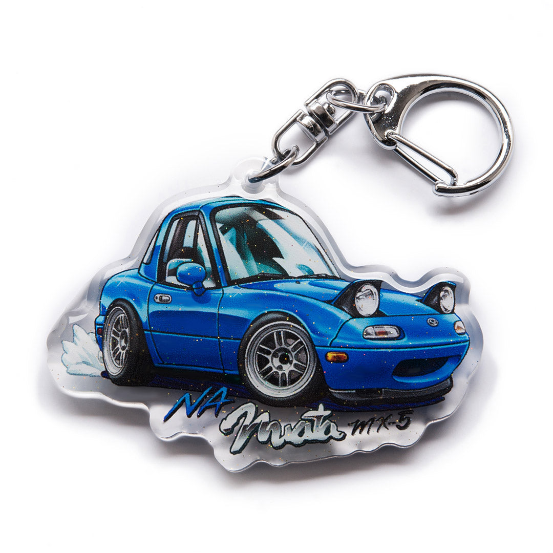 NA6CE NA8CE MX-5 Eunos Roadster Mariner Blue Acrylic Charm Keychain