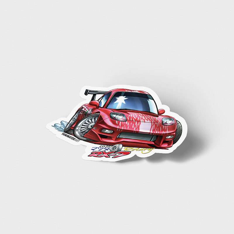 FD3S RX-7 Dom FnF Red Vinyl Sticker