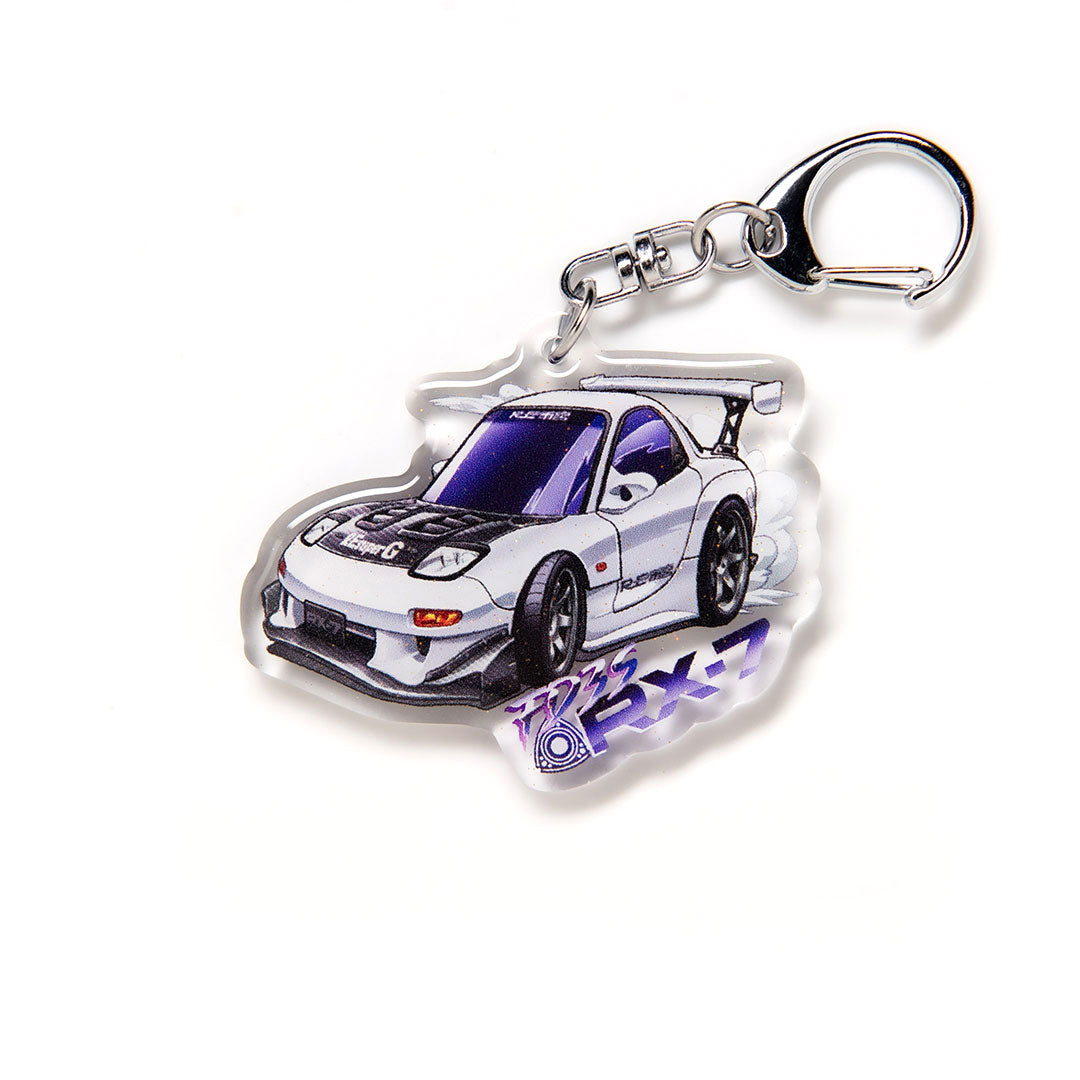 FD3S RX-7 Re Amemiya SuperG White Acrylic Charm Keychain