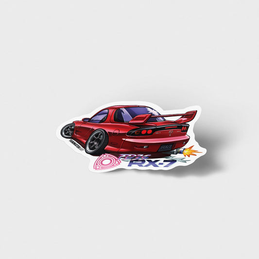 FD3S RX-7 Rear Red Vinyl Sticker