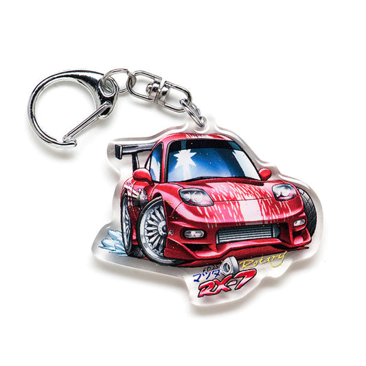 FD3S RX-7 Dom FnF Red Acrylic Charm Keychain