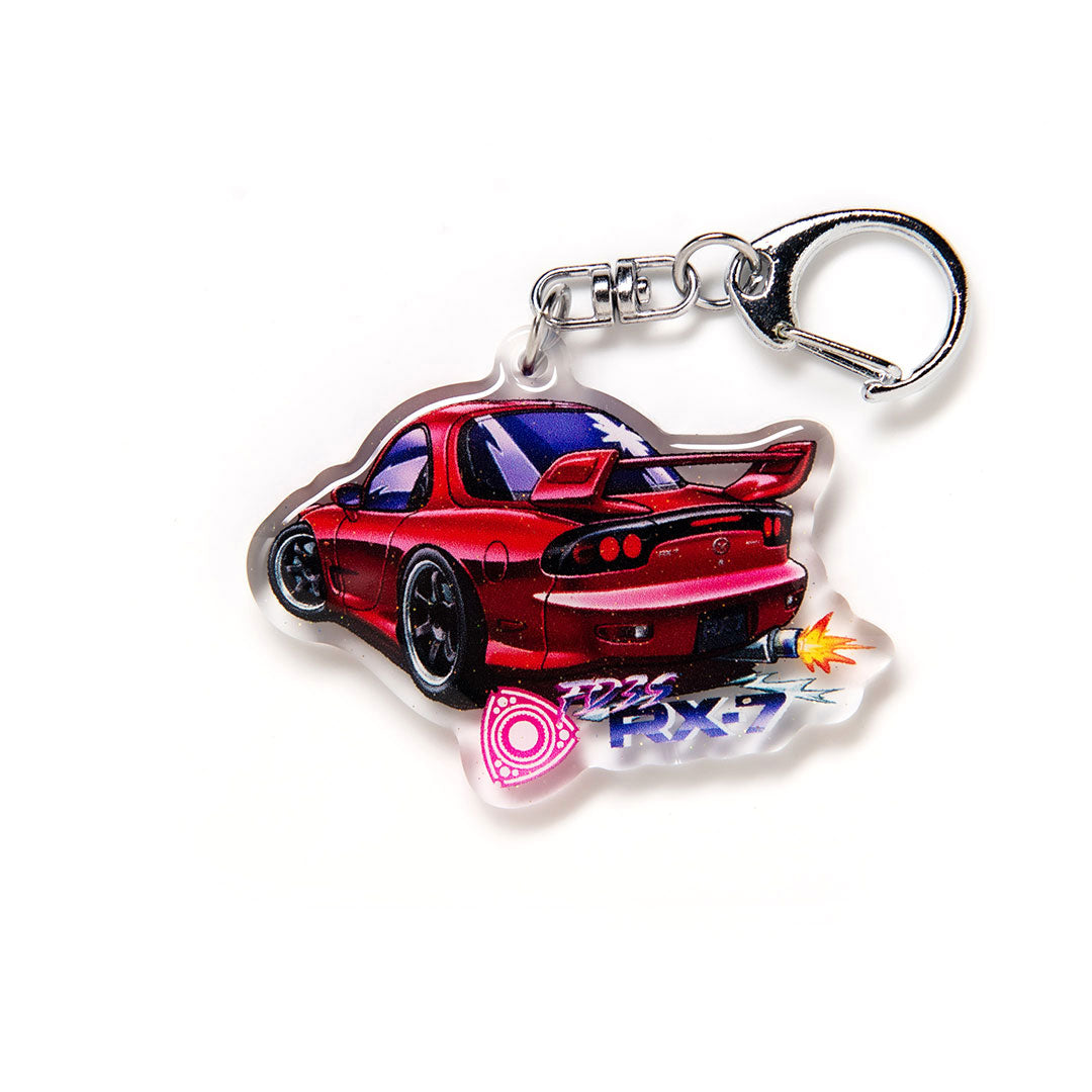 FD3S RX-7 Rear Red Acrylic Charm Keychain