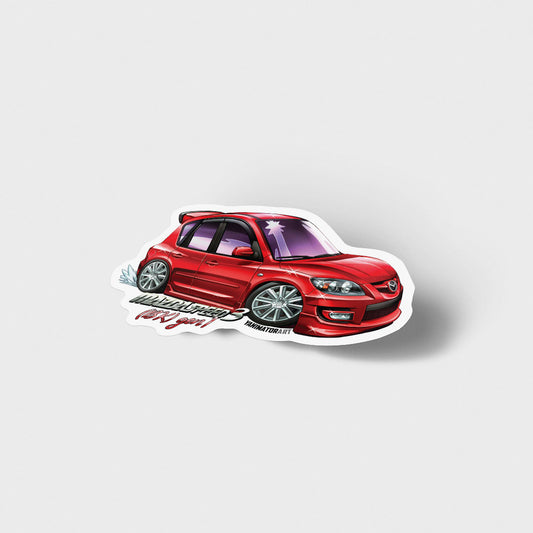 Speed3 BK Gen1 Red Vinyl Sticker
