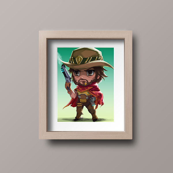 McCree Chibi Mini Print