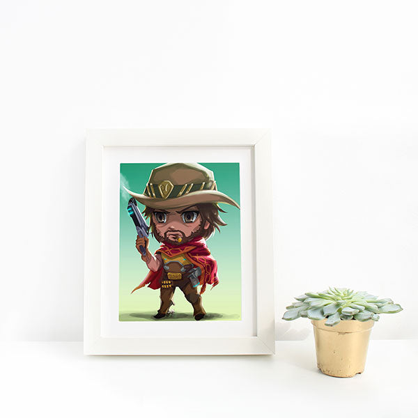 McCree Chibi Mini Print