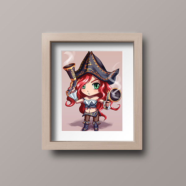 Miss Fortune Chibi Mini Print - nayukidraws
