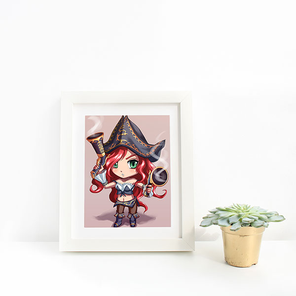 Miss Fortune Chibi Mini Print - nayukidraws