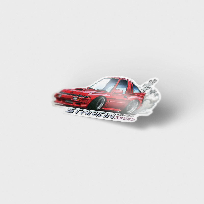 Starion Conquest Red Vinyl Sticker