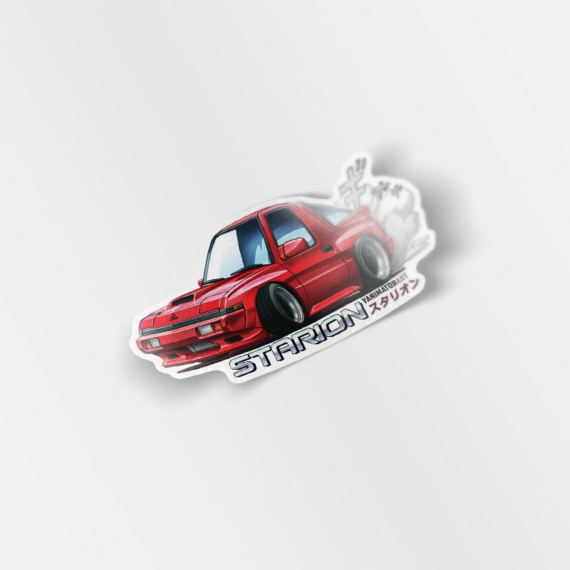 Starion Conquest Red Vinyl Sticker