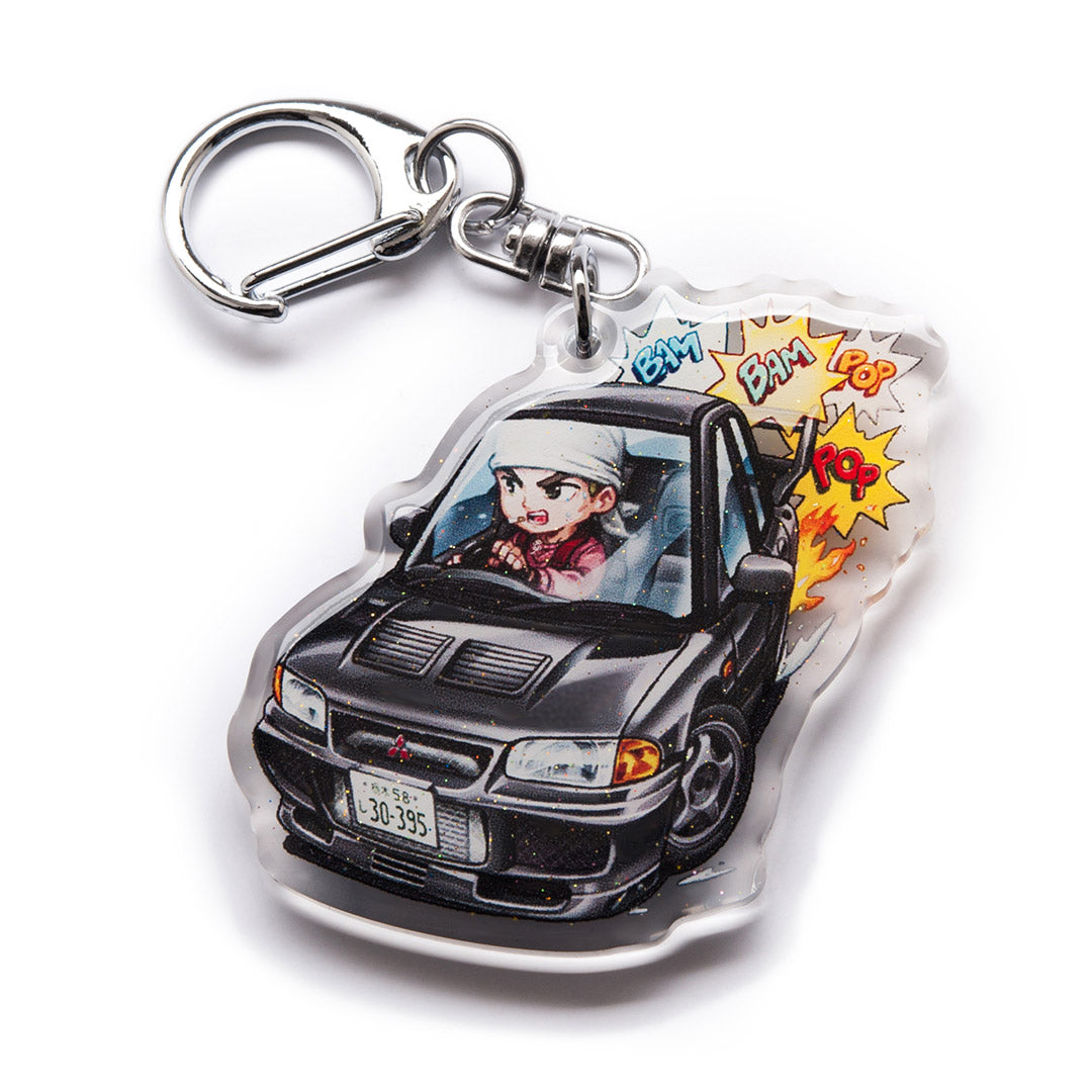 Kyoichi Sudo Lancer Evo 3 Evolution III CE9A Character Drift Acrylic Charm Keychain