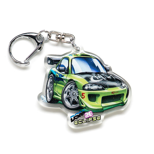 Eclipse 2G DSM Brian FnF Green Acrylic Charm Keychain