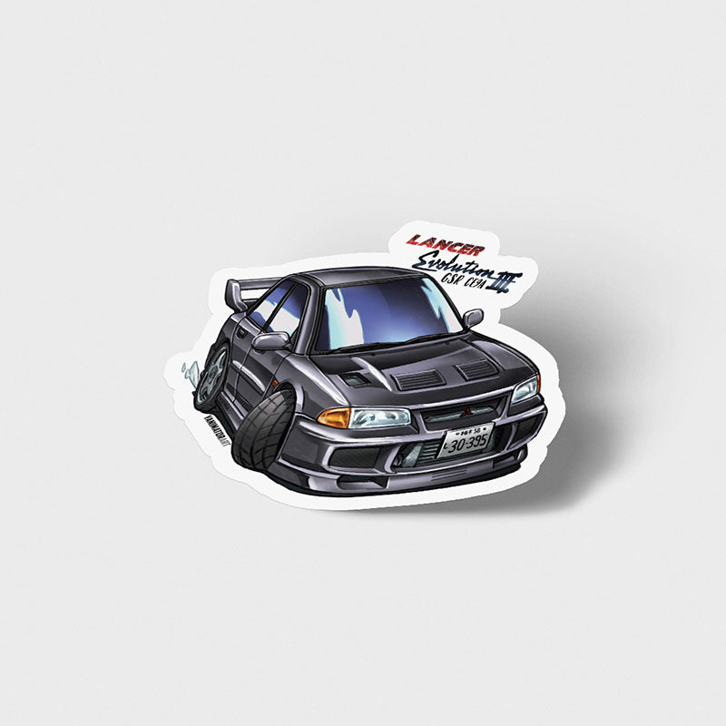 Lancer Evo 3 Evolution III CE9A Black Vinyl Sticker