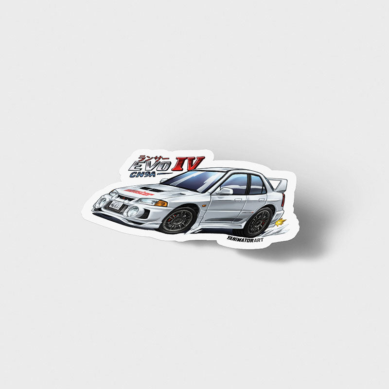Lancer Evo 4 Evolution IV CN9A White Vinyl Sticker (version 1)