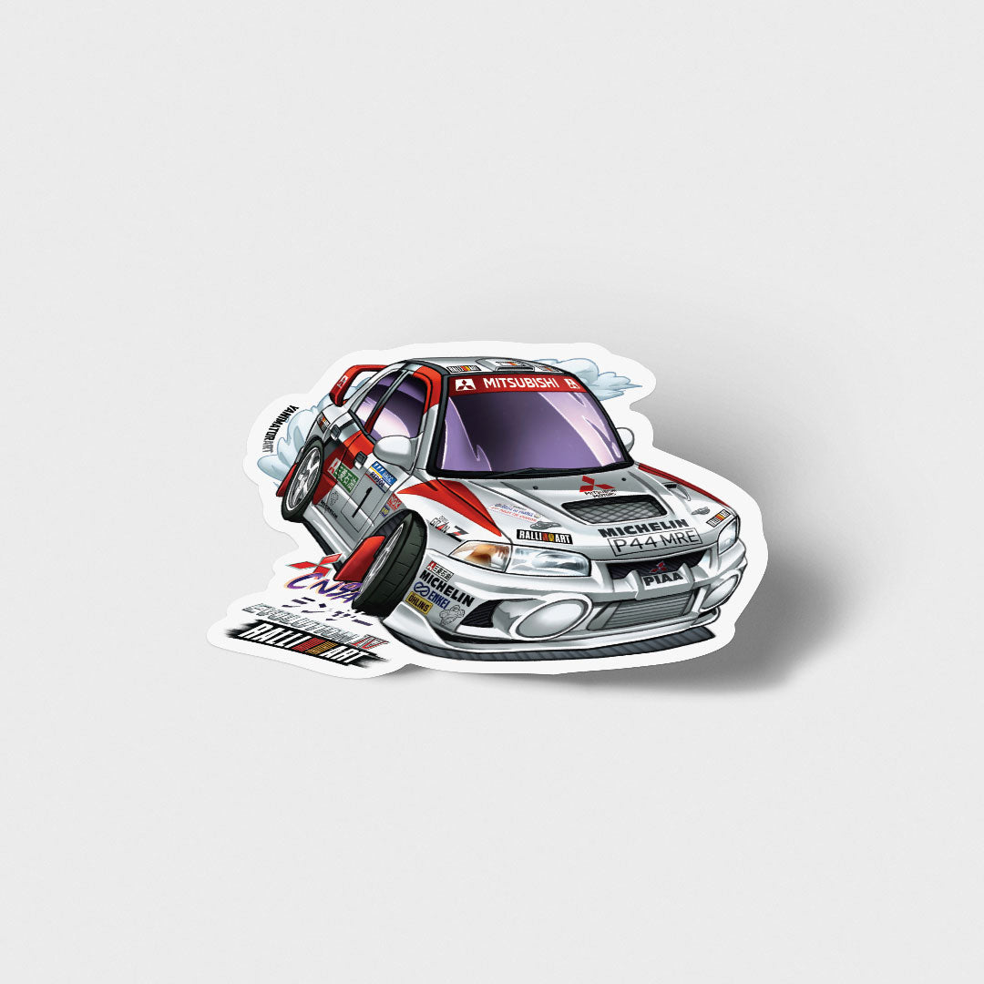 Lancer Evo 4 Evolution IV CN9A RalliArt White Vinyl Sticker