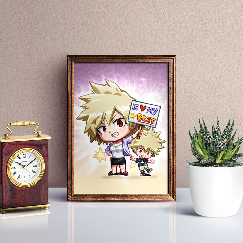 Mitsuki Bakugo with Kid Katsuki Mini Print