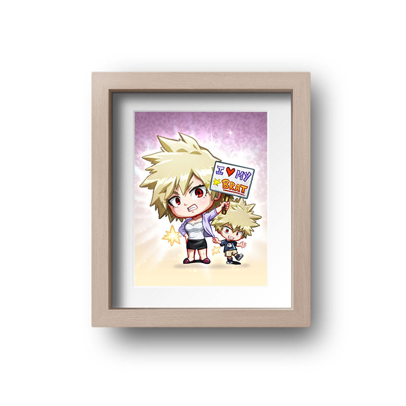 Mitsuki Bakugo with Kid Katsuki Mini Print