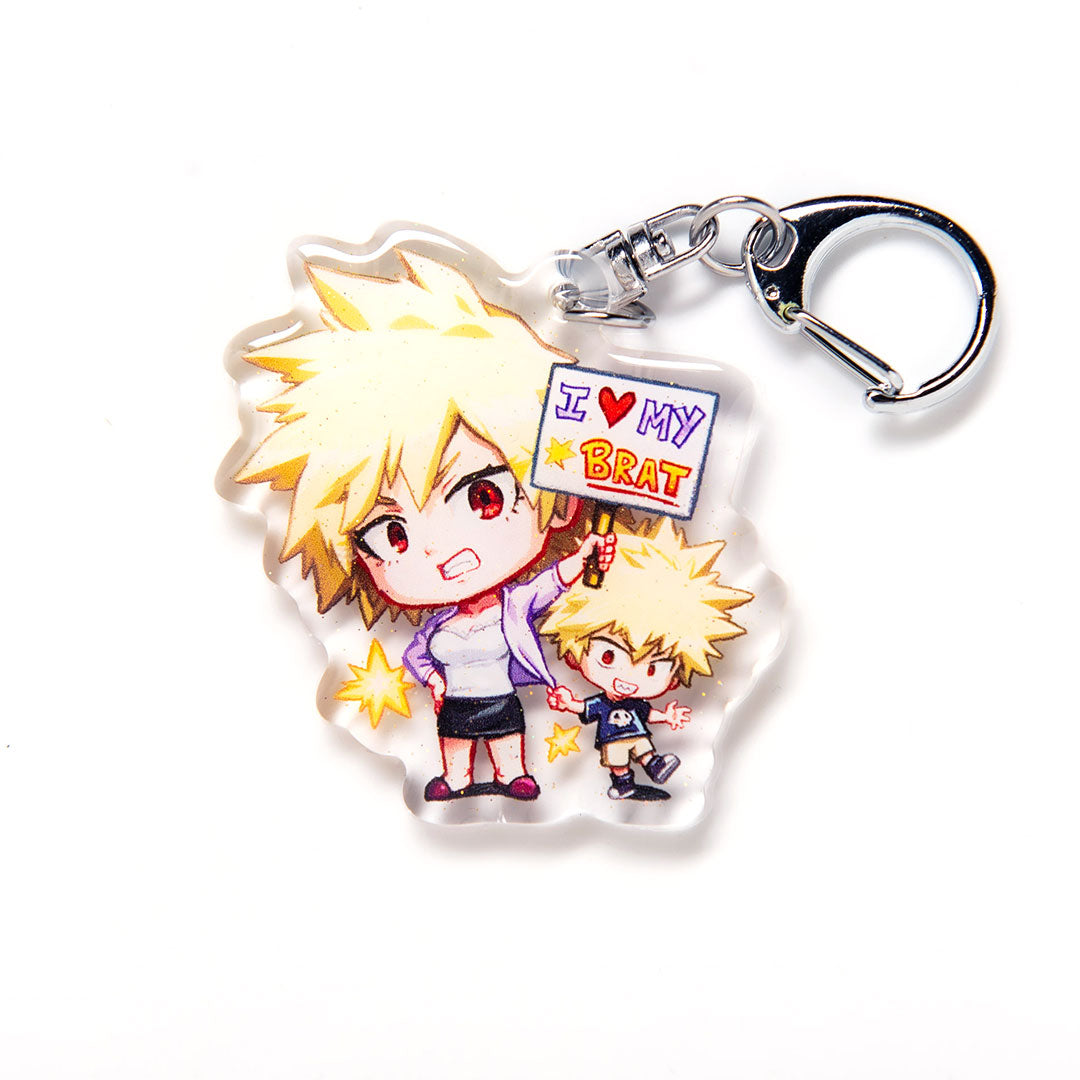 Brat Glitter Keychain