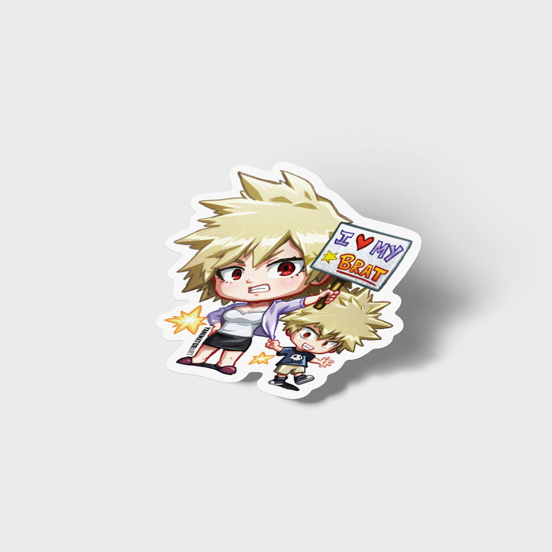 Mitsuki Bakugo with Kid Katsuki Vinyl Sticker