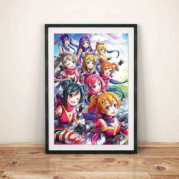 μ's Love Live Poster Print - nayukidraws