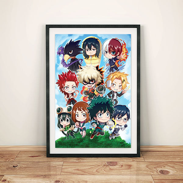 Hero Academy Chibi Poster Print