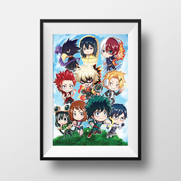 Hero Academy Chibi Poster Print