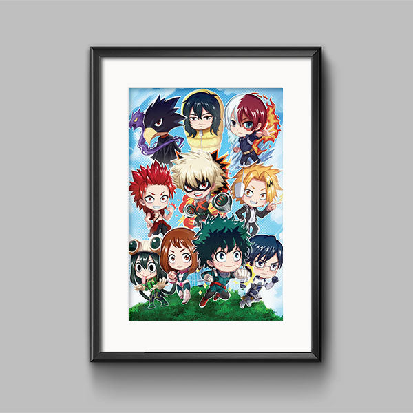 Hero Academy Chibi Poster Print