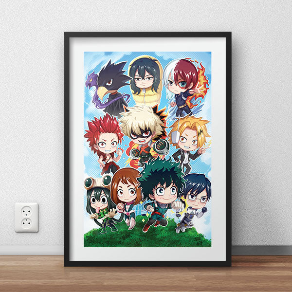 Hero Academy Chibi Poster Print