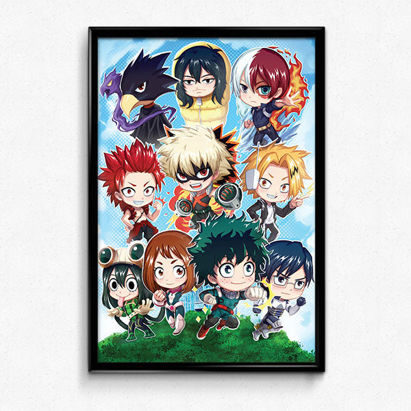 Hero Academy Chibi Poster Print