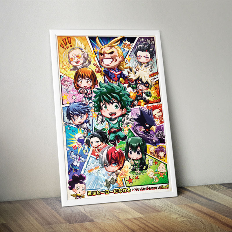 Hero Academia CHIBI Group Poster Print