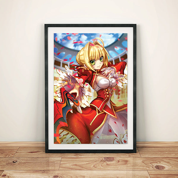 Red Saber Nero Claudius Poster Print - nayukidraws