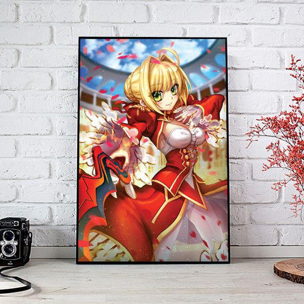 Red Saber Nero Claudius Poster Print - nayukidraws