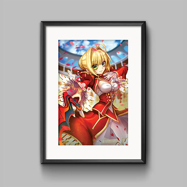 Red Saber Nero Claudius Poster Print - nayukidraws