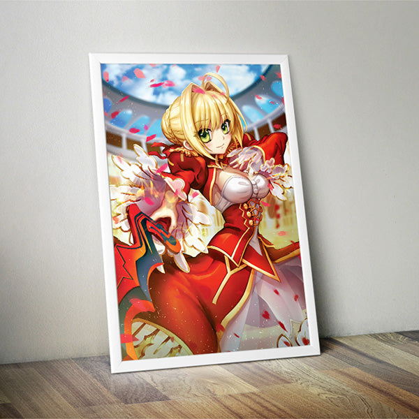 Red Saber Nero Claudius Poster Print - nayukidraws