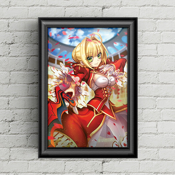 Red Saber Nero Claudius Poster Print - nayukidraws
