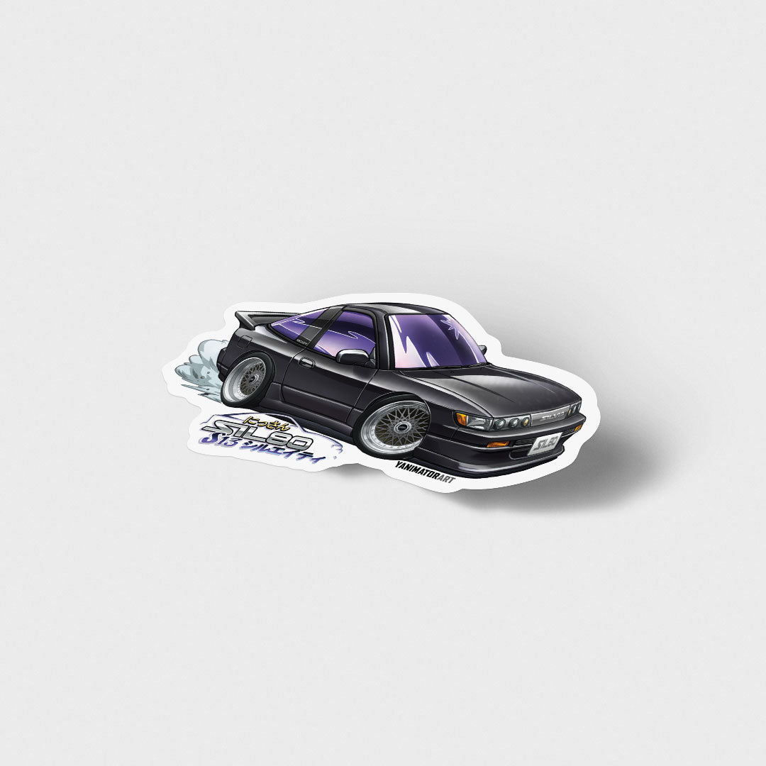 S13 Sil80 SilEighty Silvia 180SX 240SX Black Vinyl Sticker