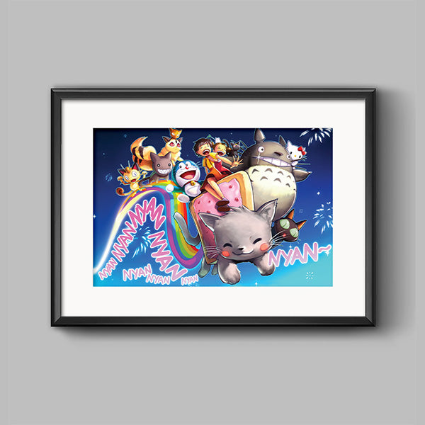Nyan Cat Poster Print - nayukidraws