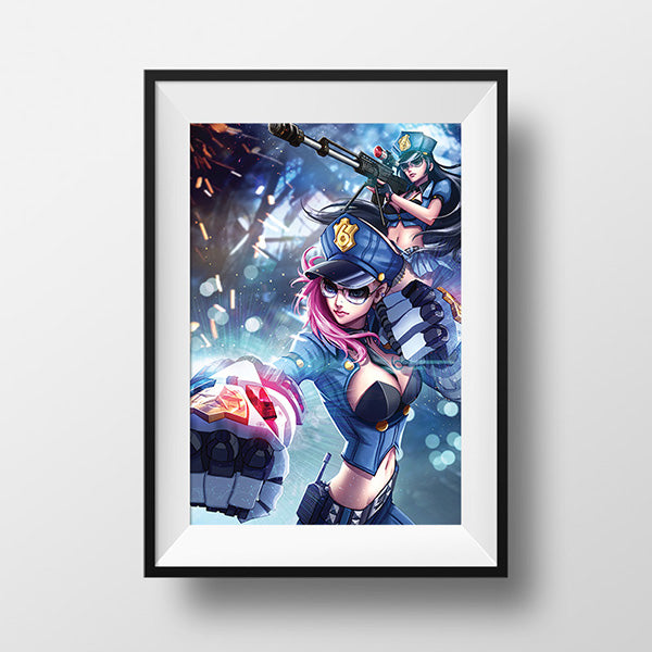 Officer Vi & Caitlyn Poster Print - nayukidraws