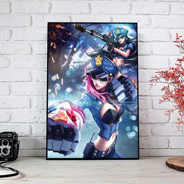 Officer Vi & Caitlyn Poster Print - nayukidraws