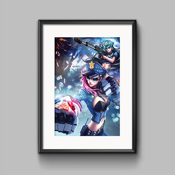 Officer Vi & Caitlyn Poster Print - nayukidraws