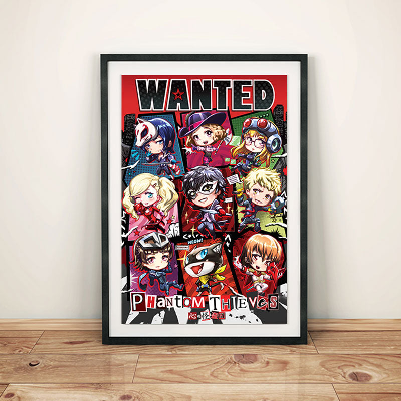 P5 Wanted Chibi Poster Print
