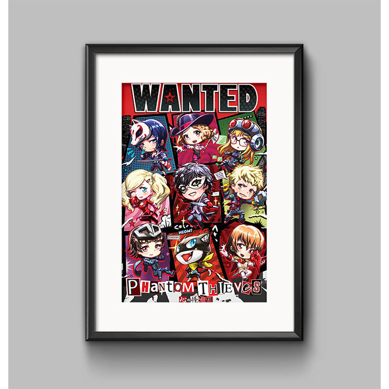 P5 Wanted Chibi Poster Print