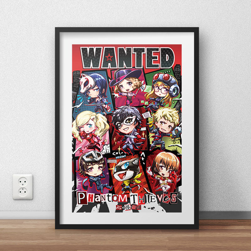 P5 Wanted Chibi Poster Print