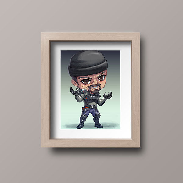Gabriel Reyes Reaper Chibi Mini Print
