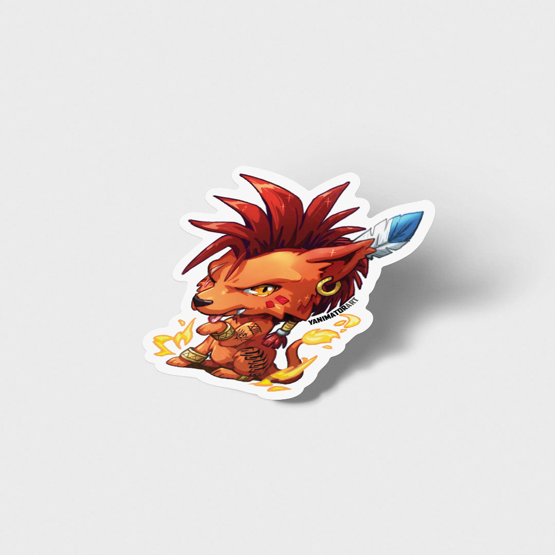 Red XIII 13 Vinyl Sticker