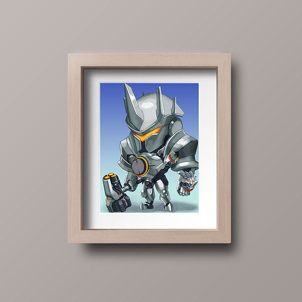Reinhardt Chibi Mini Print