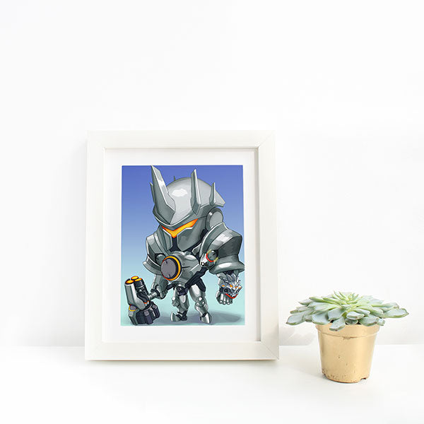 Reinhardt Chibi Mini Print