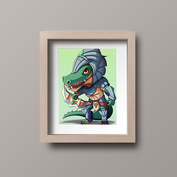 Renekton Chibi Mini Print - nayukidraws
