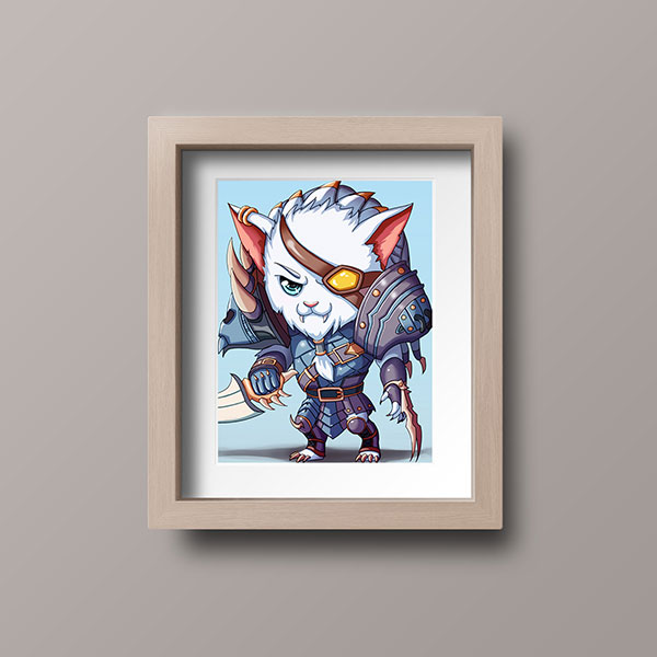Rengar Chibi Mini Print - nayukidraws