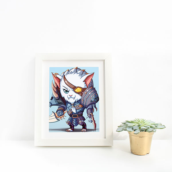 Rengar Chibi Mini Print - nayukidraws