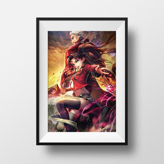 Rin Tohsaka & Archer Poster Print
